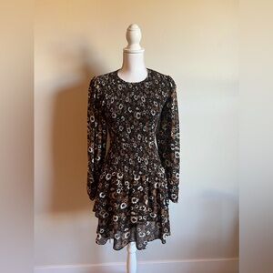 Michael Kors Long Sleeve Floral Dress